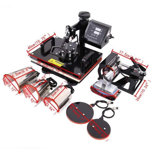 8 In 1 Muntifunctional Sublimation 30*38CM/38*38CM Combo Heat Press Machine Heat Transfer Printer