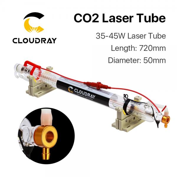 40W Co2 Laser Upgraded Metal Head Tube 700MM Glass Pipe Lamp for CO2 Laser Engraving Cutting Machine